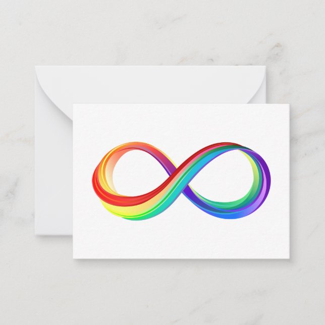Layered Rainbow Infinity Symbol Card (Front)