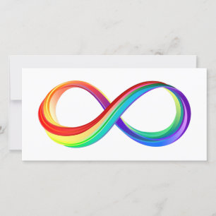 Layered Rainbow Infinity Symbol Card