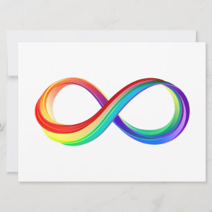 Layered Rainbow Infinity Symbol Card