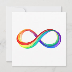 Layered Rainbow Infinity Symbol Card