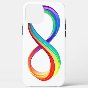 Layered Rainbow Infinity Symbol iPhone 12 Pro Max Case