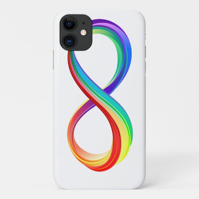 Layered Rainbow Infinity Symbol Case-Mate iPhone Case (Back)