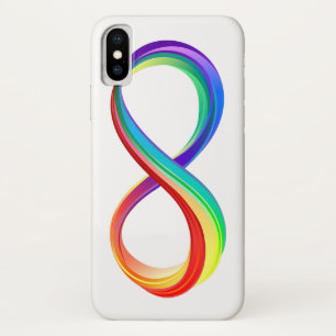 Layered Rainbow Infinity Symbol iPhone X Case