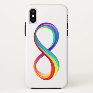 Layered Rainbow Infinity Symbol iPhone XS Case