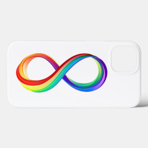 Layered Rainbow Infinity Symbol iPhone 13 Case