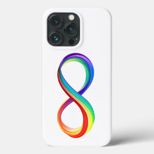 Layered Rainbow Infinity Symbol iPhone 13 Pro Case