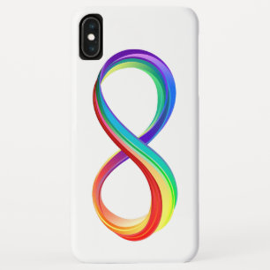 Layered Rainbow Infinity Symbol iPhone XS Max Case