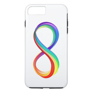 Layered Rainbow Infinity Symbol iPhone 8 Plus/7 Plus Case