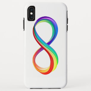 Layered Rainbow Infinity Symbol iPhone XS Max Case