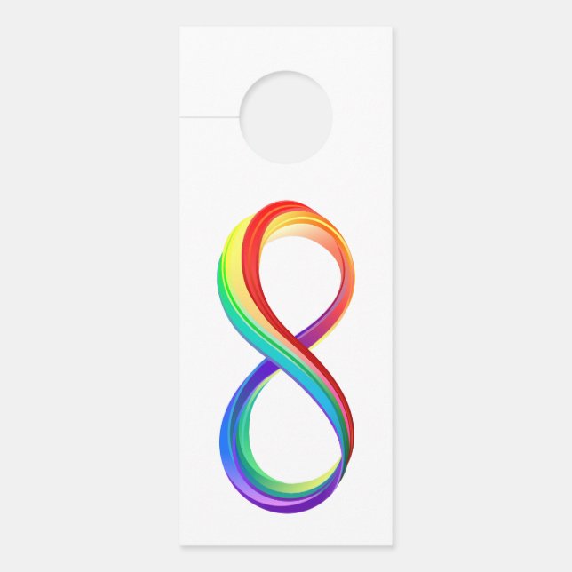 Layered Rainbow Infinity Symbol Door Hanger (Front)