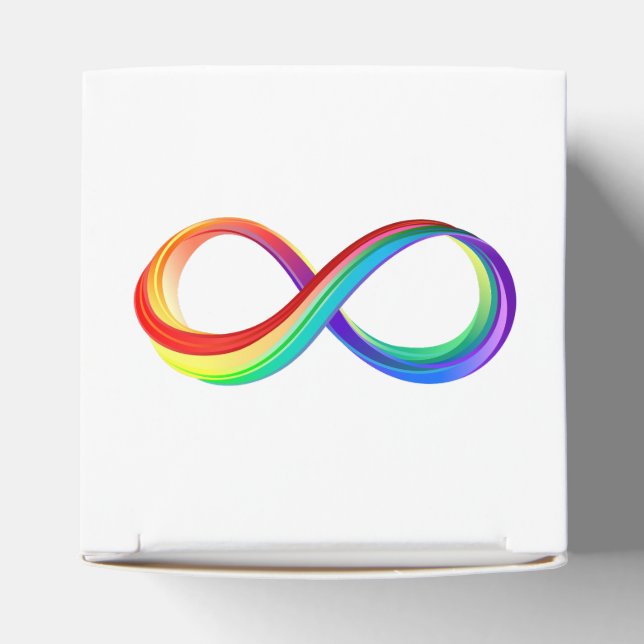 Layered Rainbow Infinity Symbol Favour Box (Top)