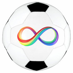 Layered Rainbow Infinity Symbol Football