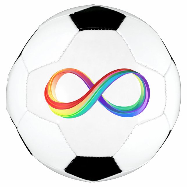 Layered Rainbow Infinity Symbol Football (Front)