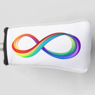 Layered Rainbow Infinity Symbol Golf Head Cover