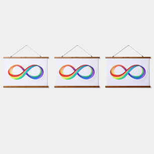 Layered Rainbow Infinity Symbol Hanging Tapestry