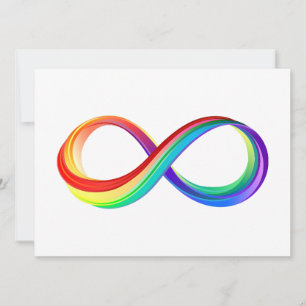 Layered Rainbow Infinity Symbol Invitation