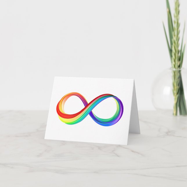 Layered Rainbow Infinity Symbol Invitation (Front)