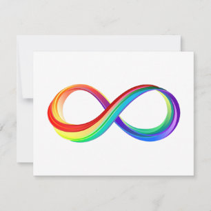 Layered Rainbow Infinity Symbol Invitation