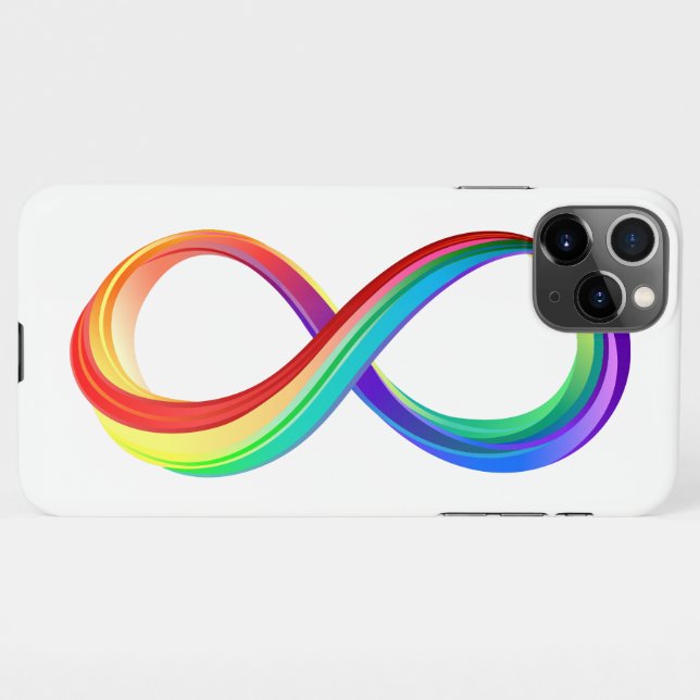 Layered Rainbow Infinity Symbol iPhone Case (Back Horizontal)