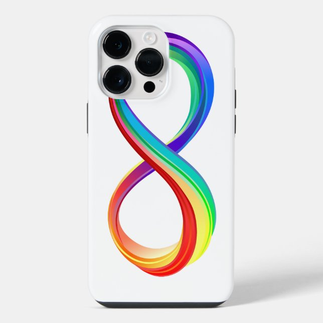 Layered Rainbow Infinity Symbol iPhone Case (Back)