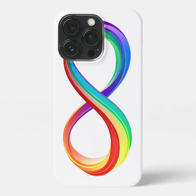Layered Rainbow Infinity Symbol iPhone Case (Back)