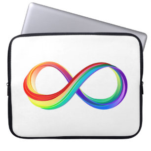 Layered Rainbow Infinity Symbol Laptop Sleeve