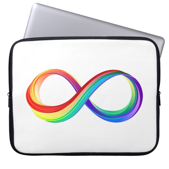 Layered Rainbow Infinity Symbol Laptop Sleeve (Front)