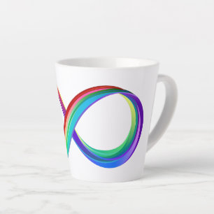 Layered Rainbow Infinity Symbol Latte Mug