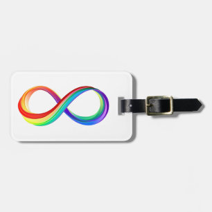 Layered Rainbow Infinity Symbol Luggage Tag