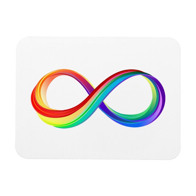 Layered Rainbow Infinity Symbol Magnet (Horizontal)