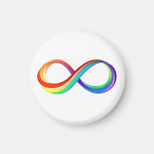 Layered Rainbow Infinity Symbol Magnet