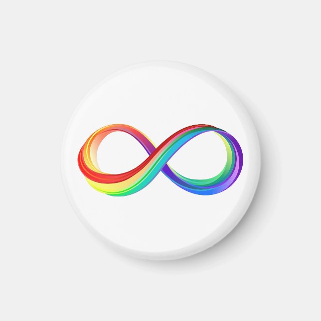 Layered Rainbow Infinity Symbol Magnet (Front)