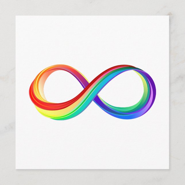 Layered Rainbow Infinity Symbol Menu (Front)