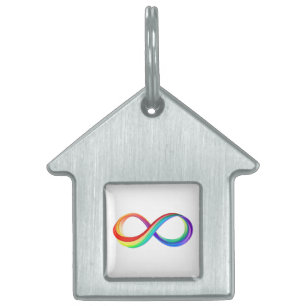 Layered Rainbow Infinity Symbol Pet ID Tag