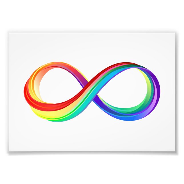 Layered Rainbow Infinity Symbol Photo Print (Front)