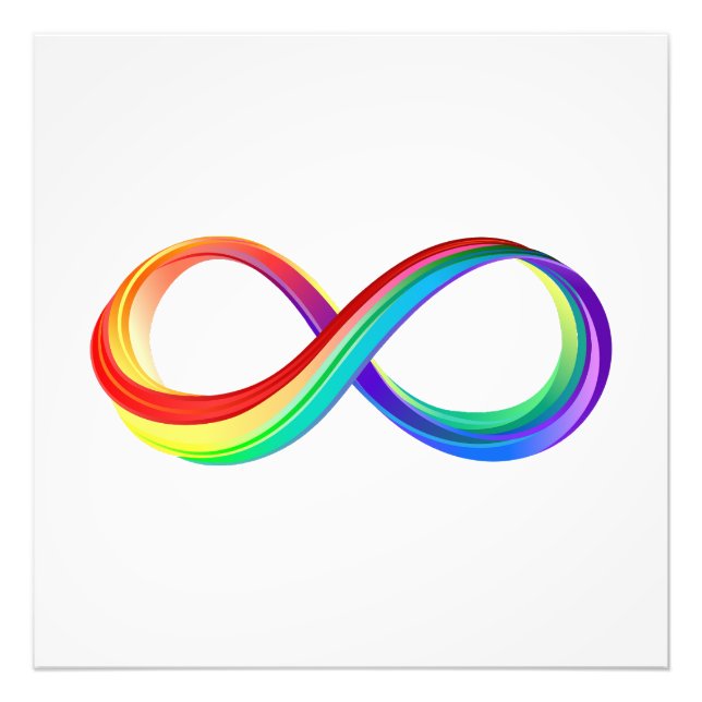 Layered Rainbow Infinity Symbol Photo Print (Front)