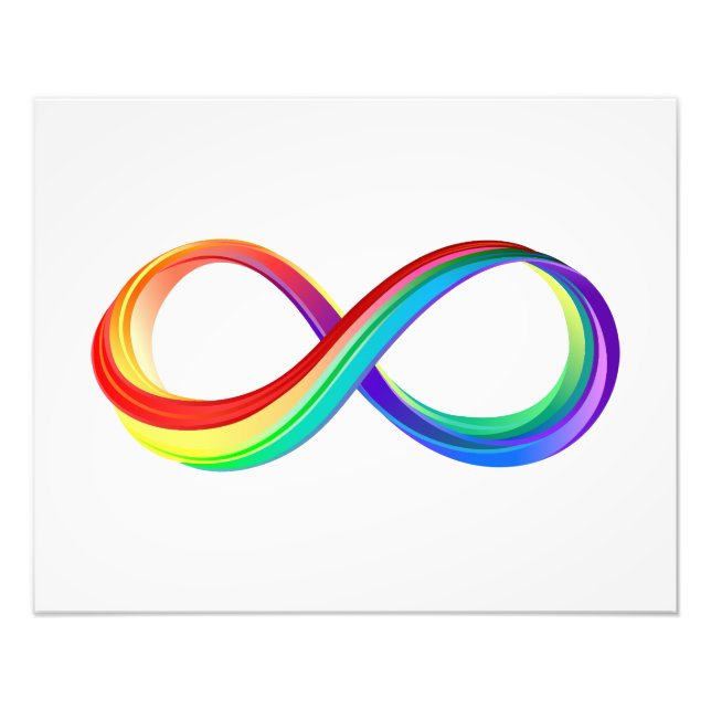 Layered Rainbow Infinity Symbol Photo Print (Front)