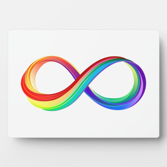 Layered Rainbow Infinity Symbol Plaque (Front)