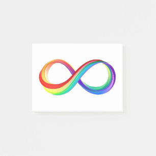 Layered Rainbow Infinity Symbol Post-it Notes