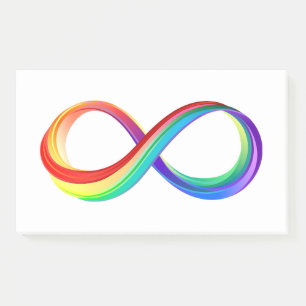 Layered Rainbow Infinity Symbol Post-it Notes