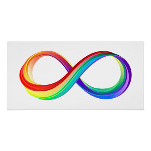 Layered Rainbow Infinity Symbol Poster