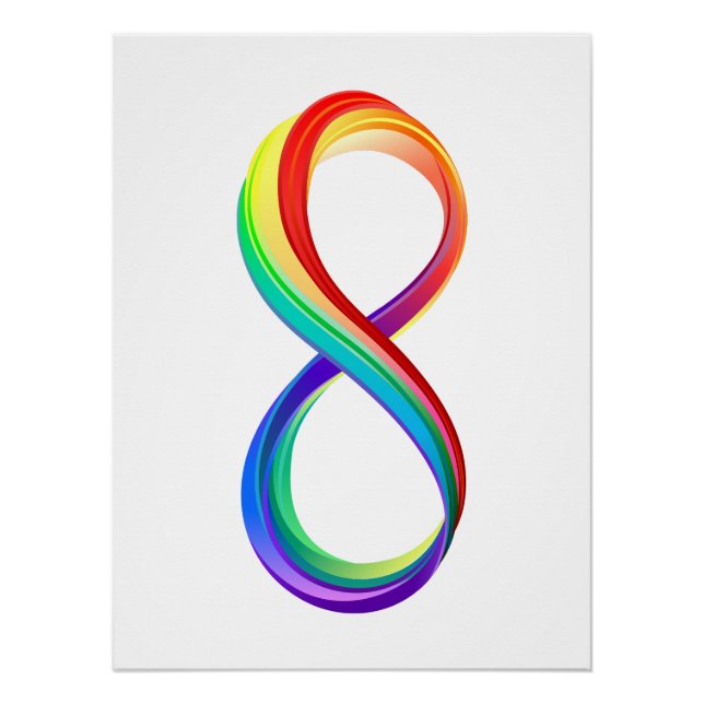 Layered Rainbow Infinity Symbol Poster (Front)