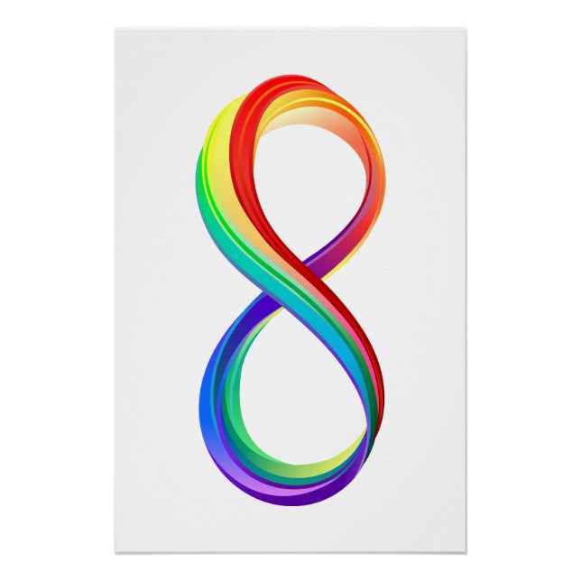 Layered Rainbow Infinity Symbol Poster (Front)
