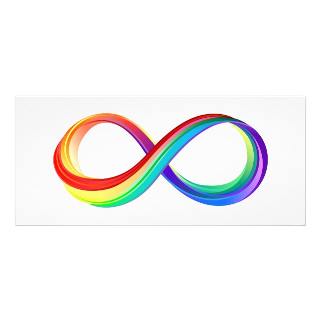 Layered Rainbow Infinity Symbol Rack Card (Front)