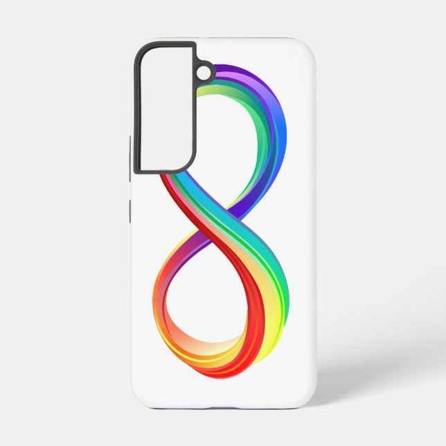 Layered Rainbow Infinity Symbol Samsung Galaxy S22 Case (Back)