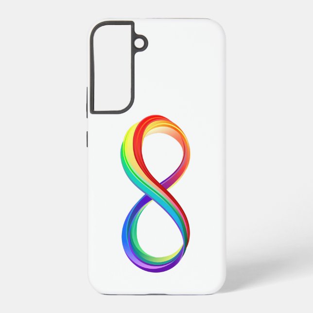 Layered Rainbow Infinity Symbol Samsung Galaxy S22+ Case (Back)