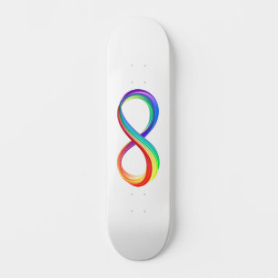Layered Rainbow Infinity Symbol Skateboard
