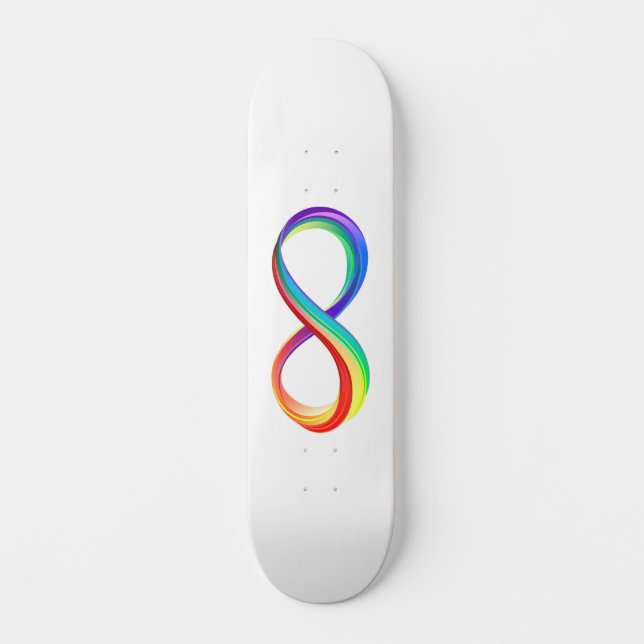 Layered Rainbow Infinity Symbol Skateboard (Front)
