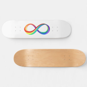 Layered Rainbow Infinity Symbol Skateboard