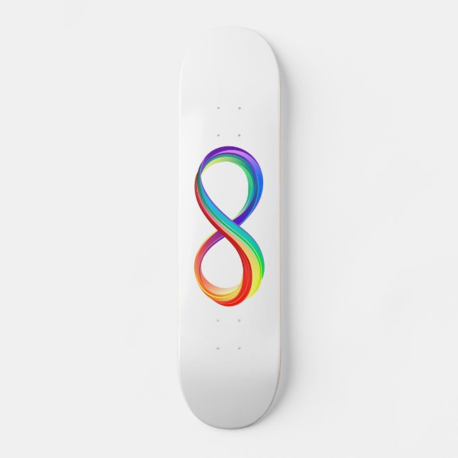 Layered Rainbow Infinity Symbol Skateboard (Front)